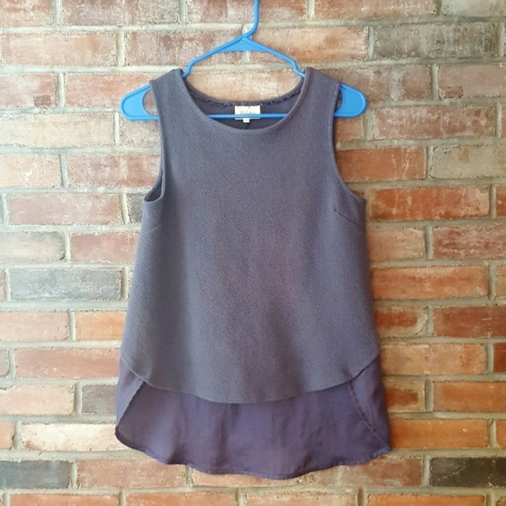 Anthropologie Deletta grey asymmetrical tunic tank